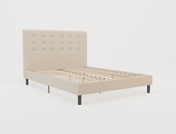 Kylie Beige Fabric Bed Frame