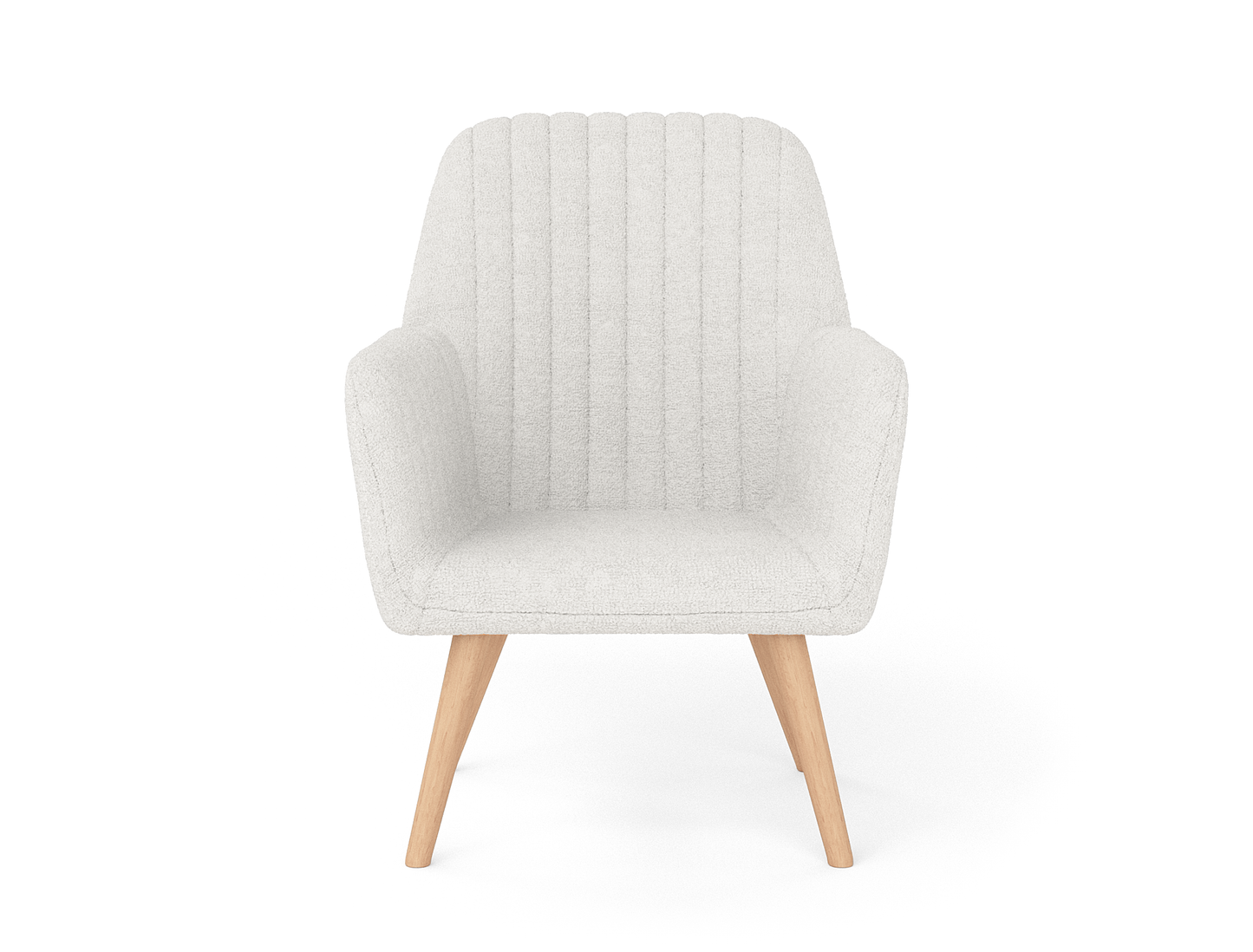 Addison White Sherpa Armchair