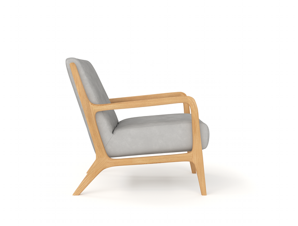 Ryder Charcoal Corduroy Velvet Armchair