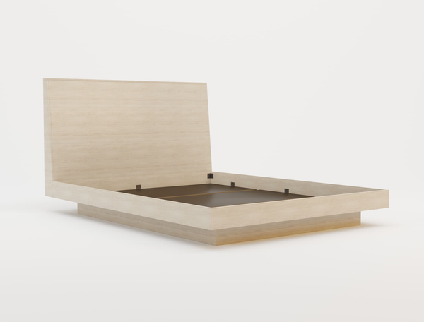 Altair Natural Wooden King Bed Frame