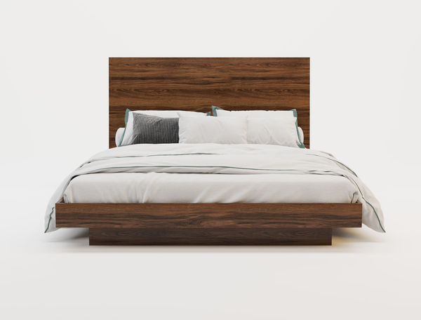 Altair Wooden Walnut King Bed Frame