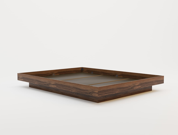 Apollo Wooden Walnut Platform King Bed Frame