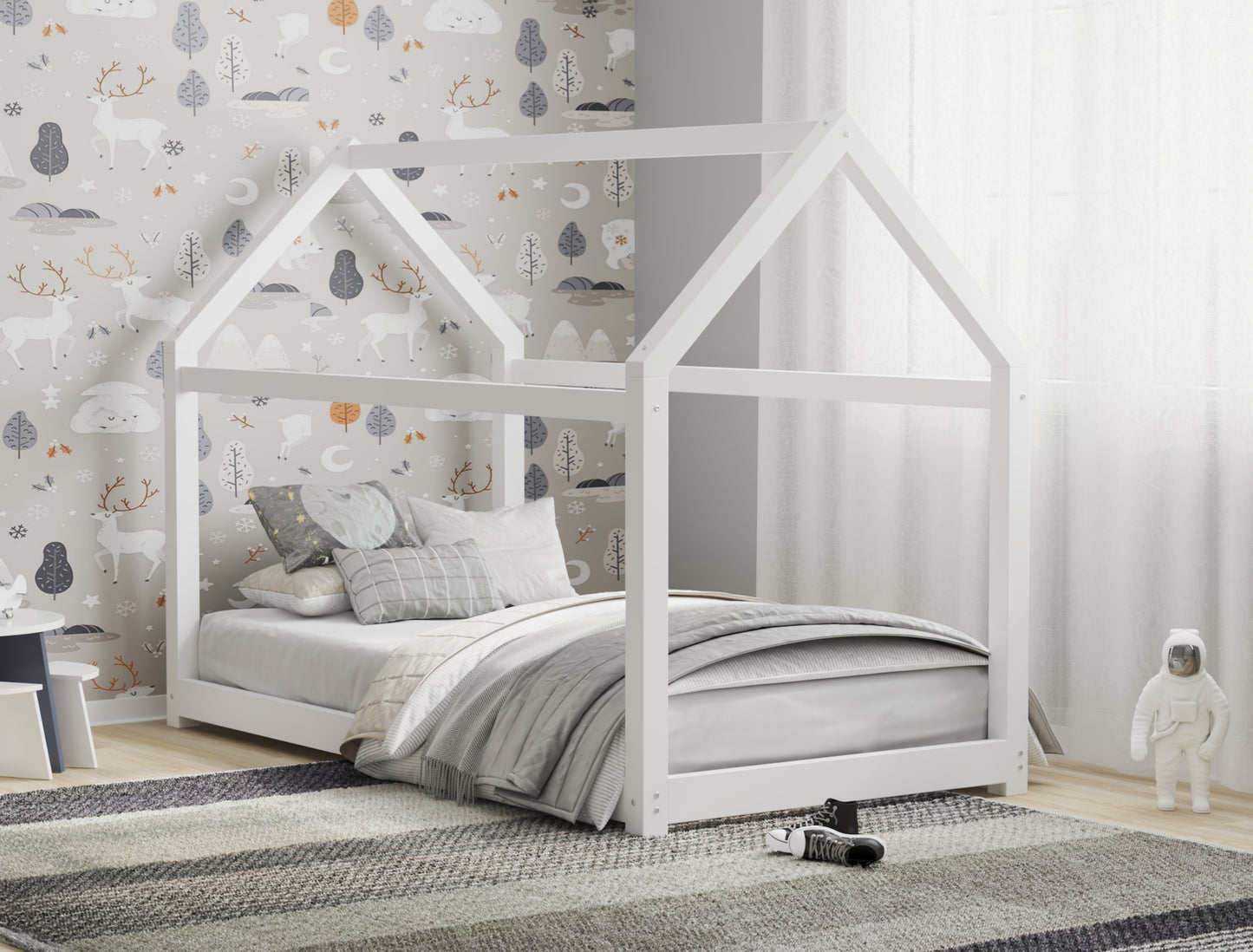 Parker White Pine Kid House Bed