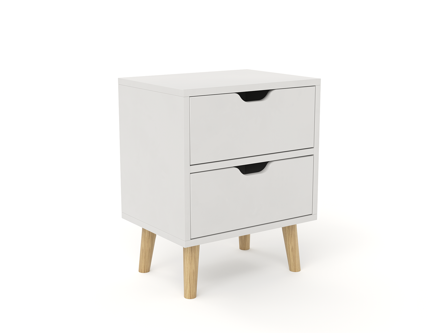 Luca White Bedside Table