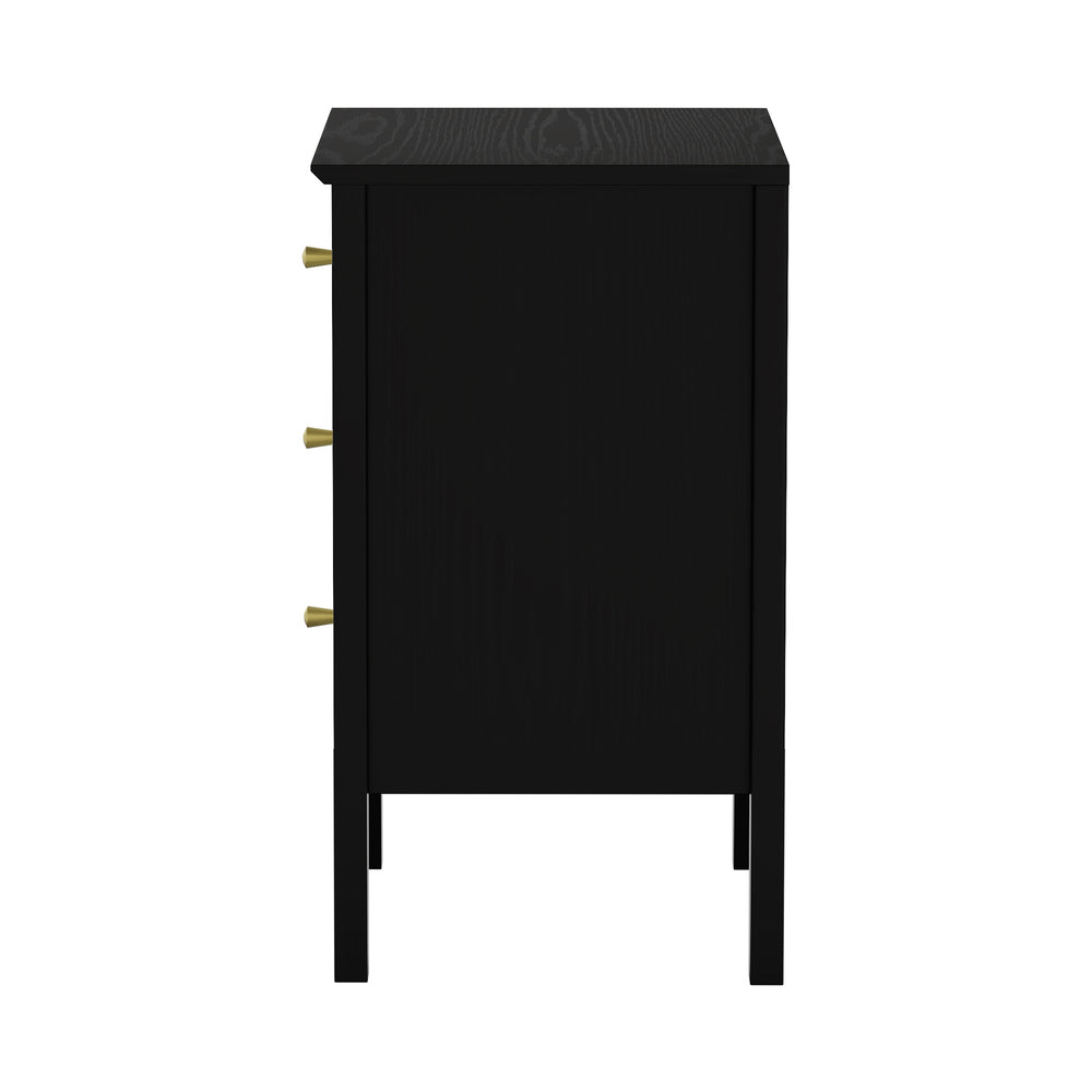 Rios Black Bedside Table