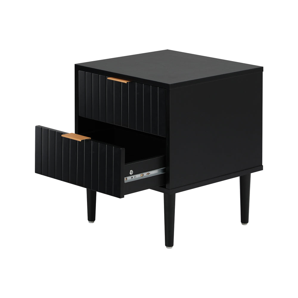 Casey Black Bedside Table