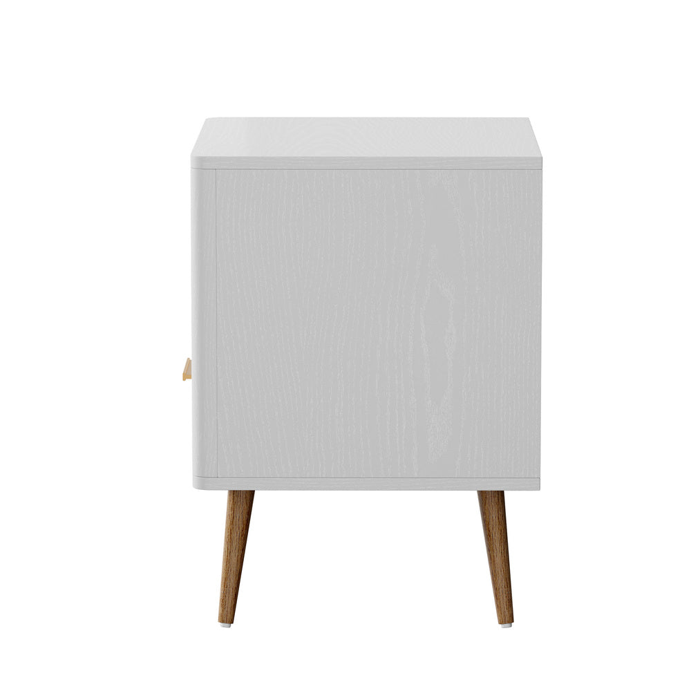 Cleo White Bedside Table