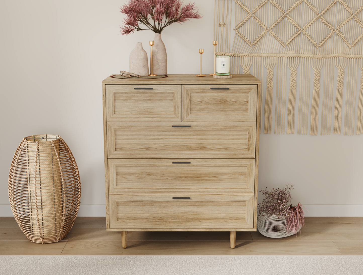 Kenzo Natural 5 Chest of Drawers