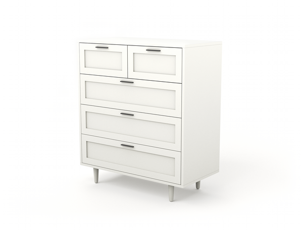Kenzo White 5 Chest of Drawers