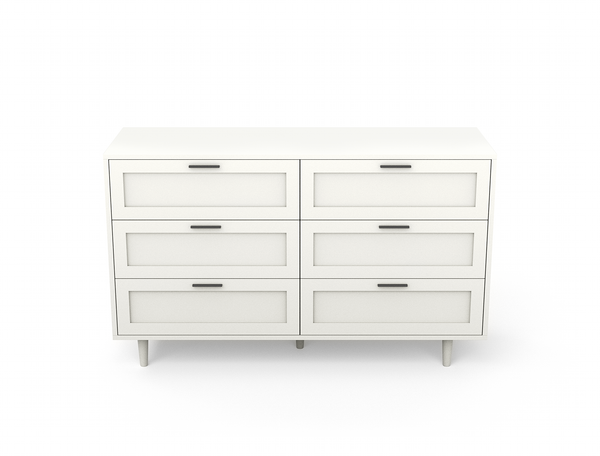 Kenzo White 6 Chest of Drawers