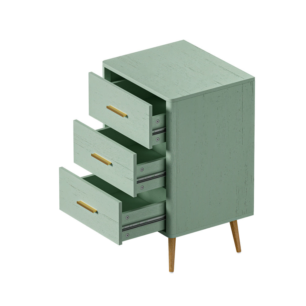 Willow 3 Chest of Drawers Tallboy Green