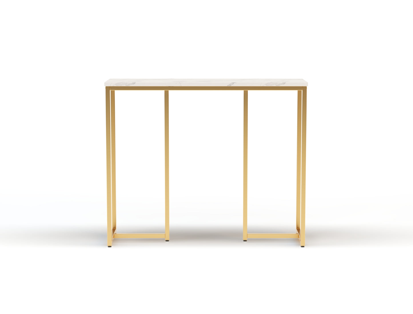 Millie Console Table White Top / Gold Frame