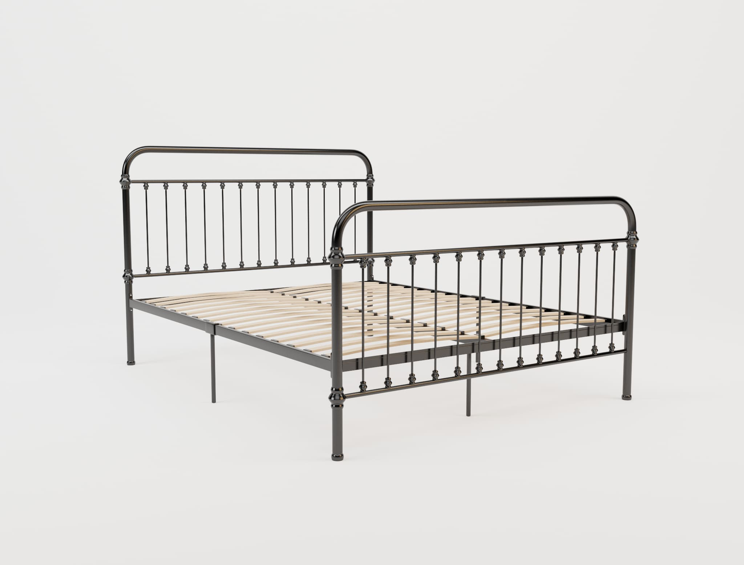 top view of a double bed frame in a white background from Isaak