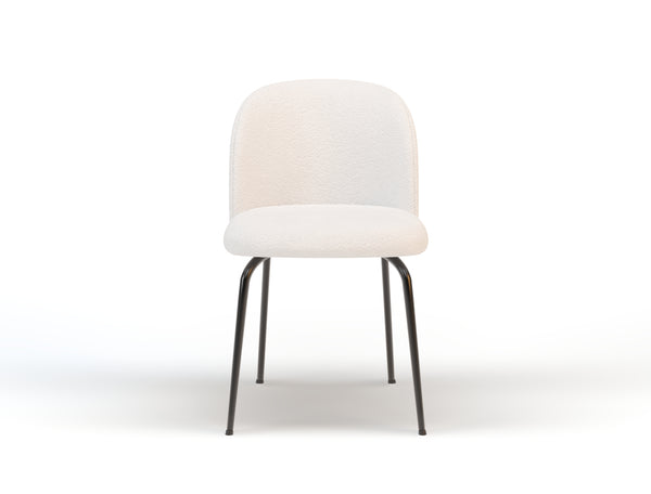 Set of 2 Phoenix White Boucle Chairs