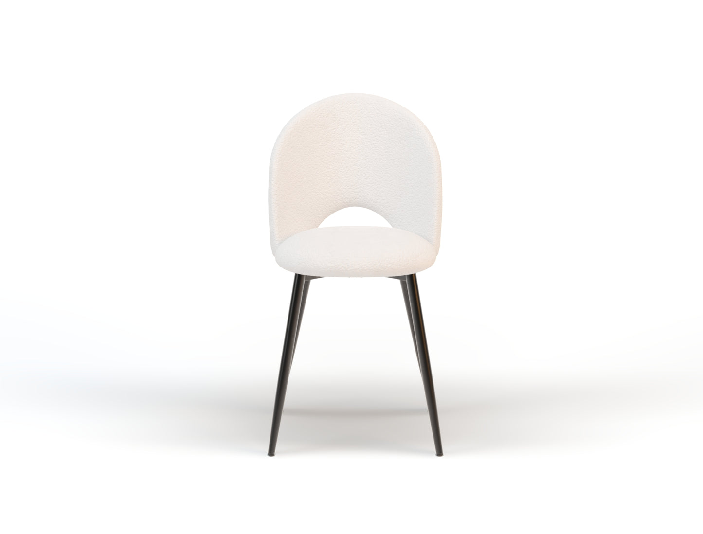 Set of 2 Larsen White Boucle Chairs