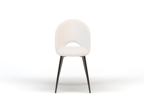 Set of 2 Larsen White Boucle Chairs