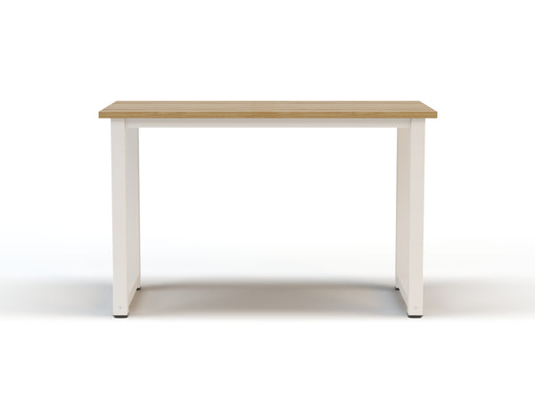 Aston Office Desk 120cm Nature Top / White Frame