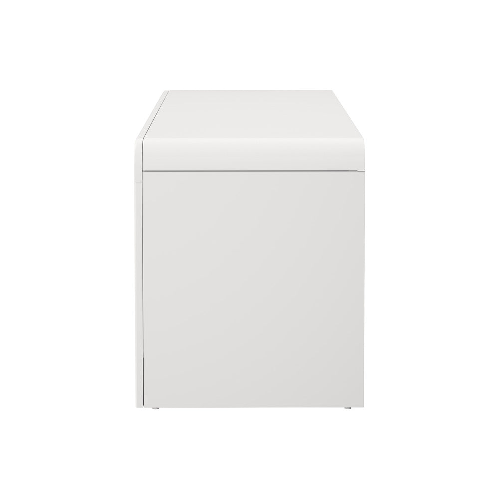 Kornas White Rattan Entertainment Unit 160cm