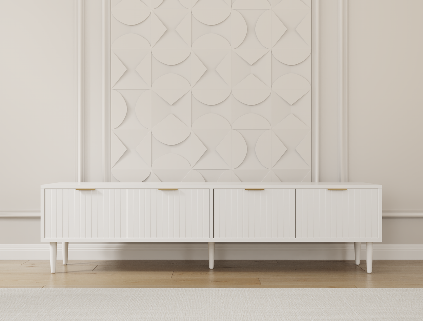 Lyndell White TV Unit 180cm