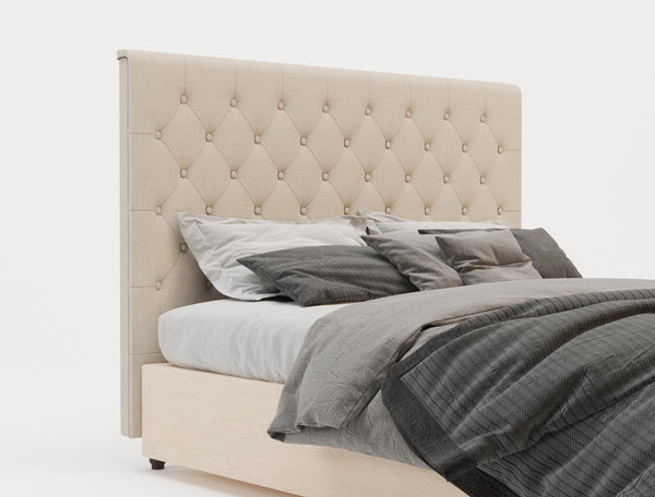 Bellatrix Beige White Oak Bed Head