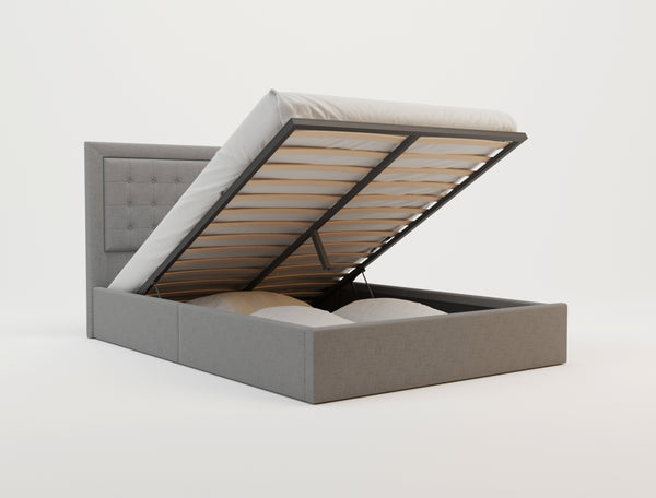 Julianna Grey Fabric Gas Lift Bed Frame