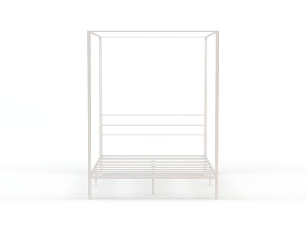 Hero Canopy Metal White Bed Frame