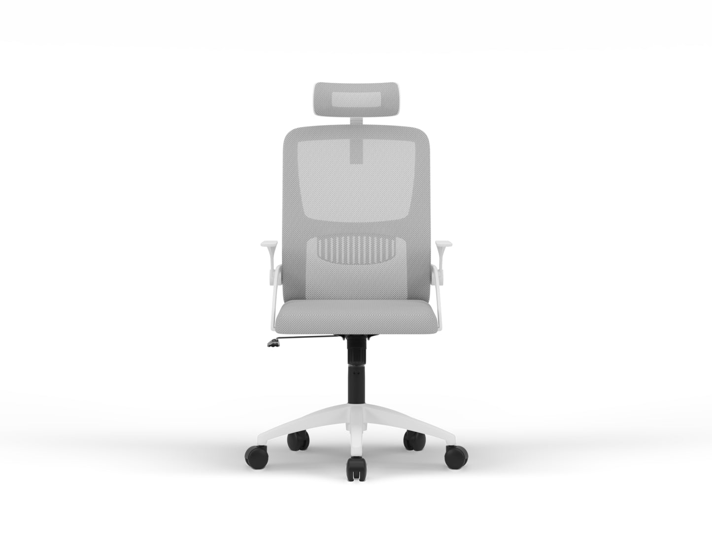 Archer Ergonomic Office Chair Light Grey Mesh/ White Frame