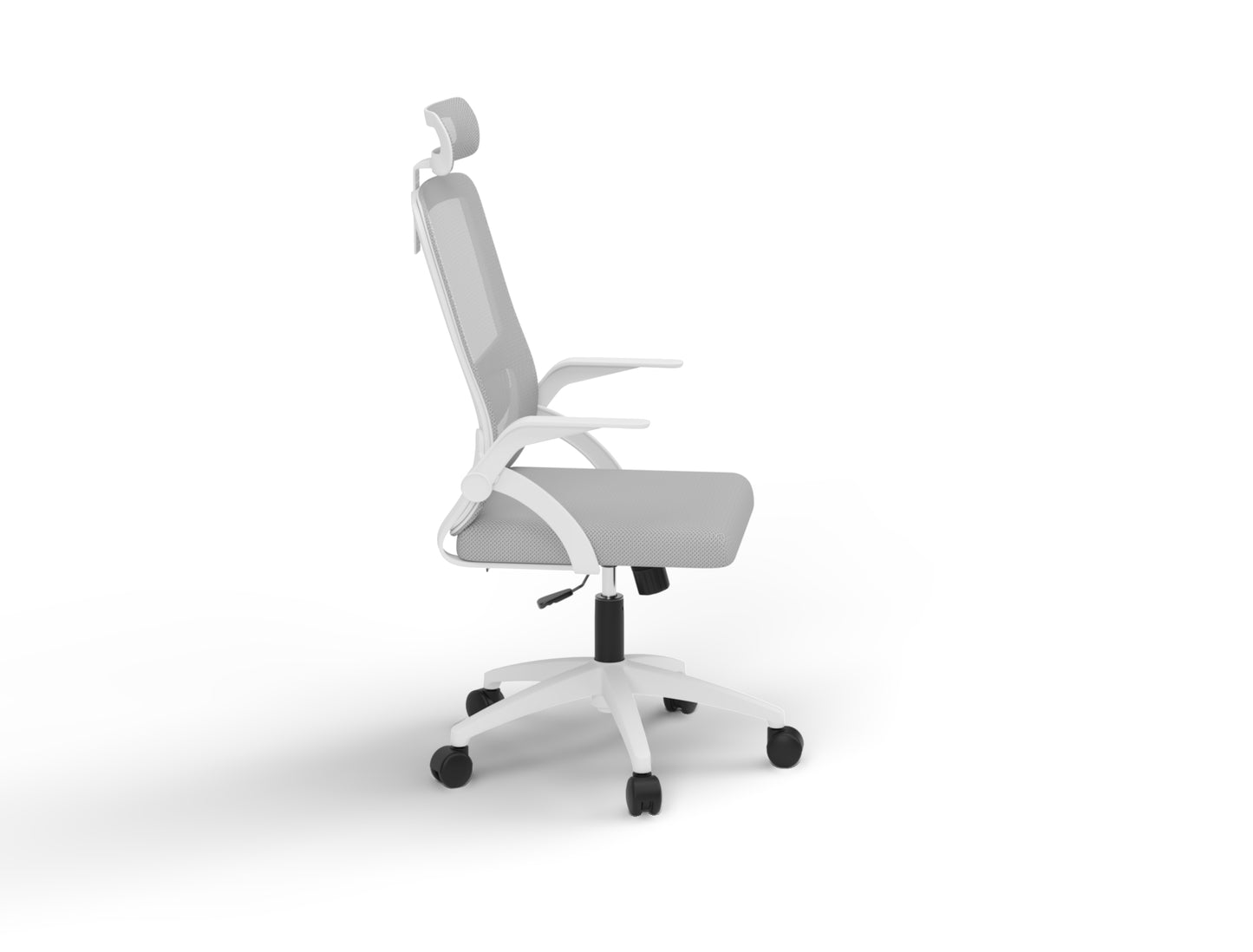 Archer Ergonomic Office Chair Light Grey Mesh/ White Frame
