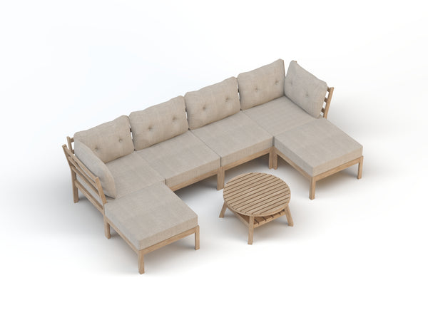 Felix 7 Piece Outdoor Wooden Lounge Set