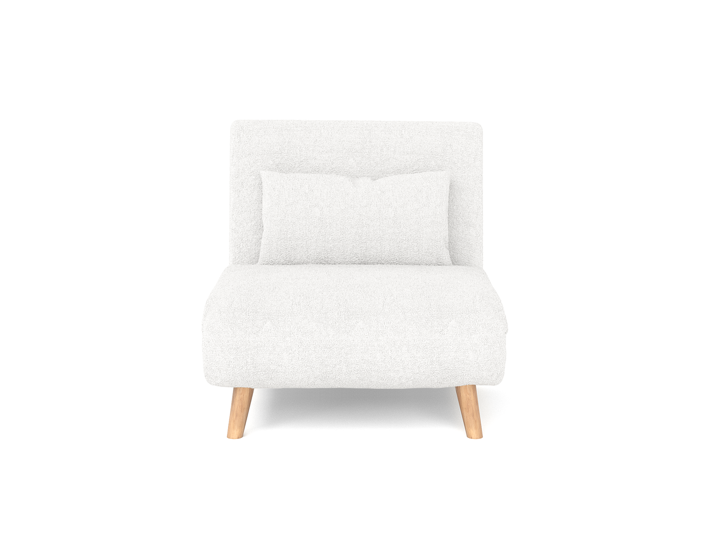 Theo 2 Seater White Sherpa Fabric Sofa Bed