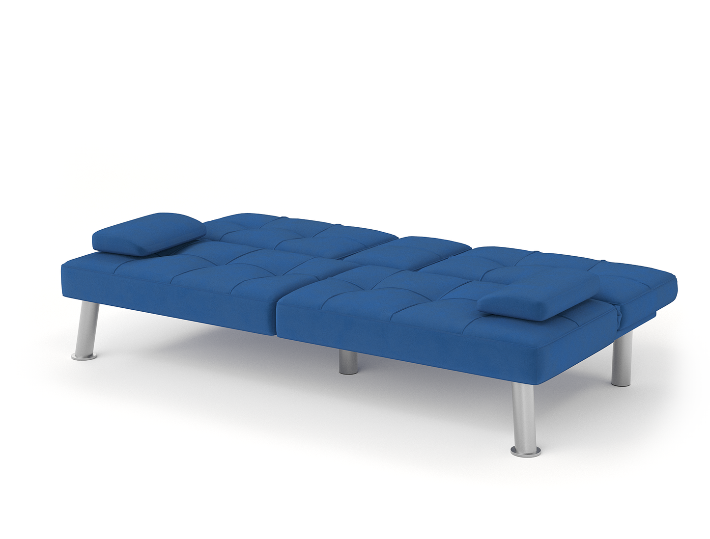 Candice 3-Seater Blue Velvet Sofa Bed