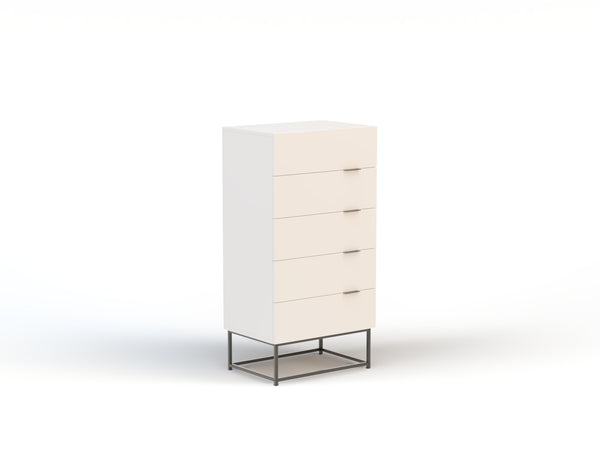 Ellora White 5 Chest of Drawers