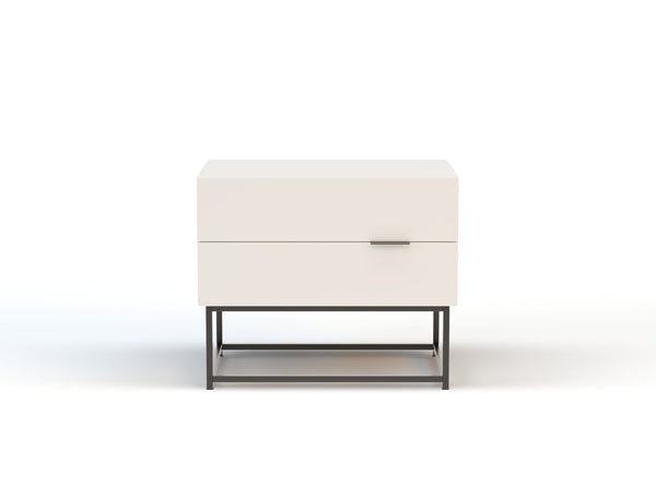 Ellora White Bedside Table