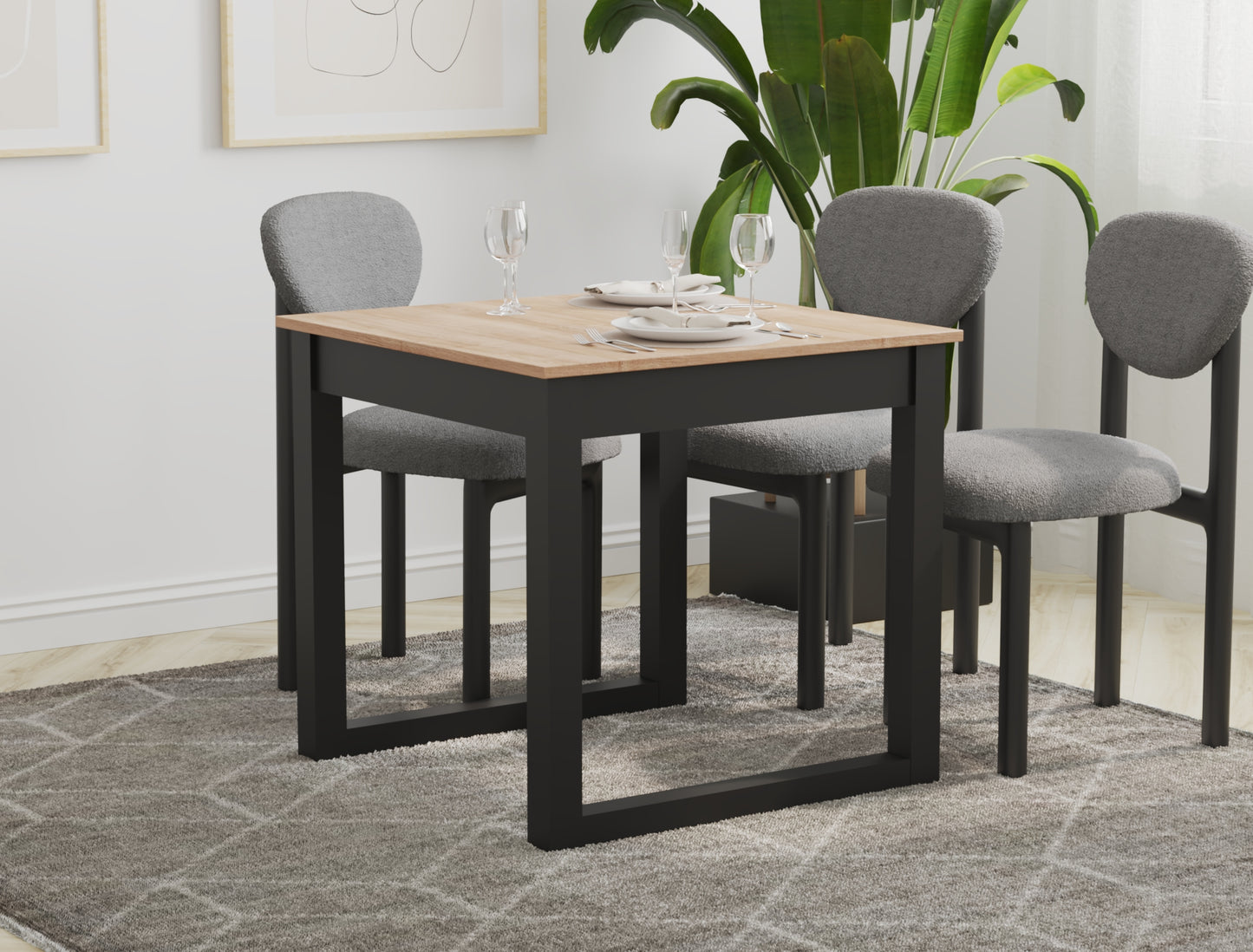 Ivory Extendable Dining Table 80 - 120cm