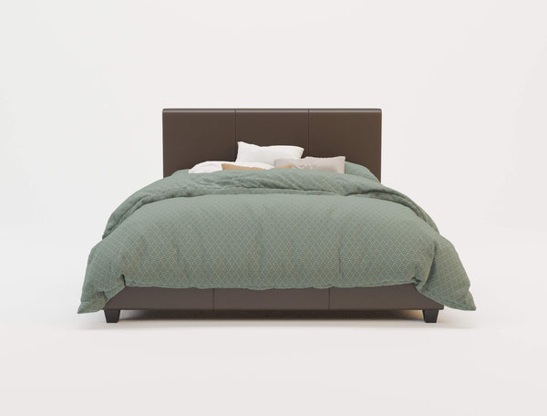 Como Brown Faux Leather Bed Frame