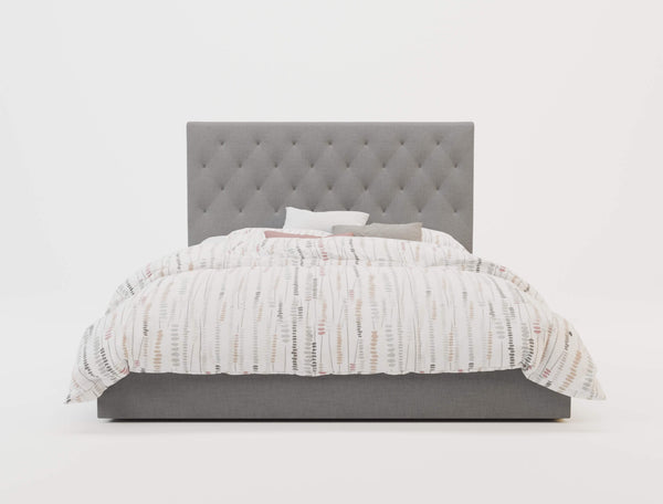 Oxford Grey Gas Lift Fabric Bed Frame