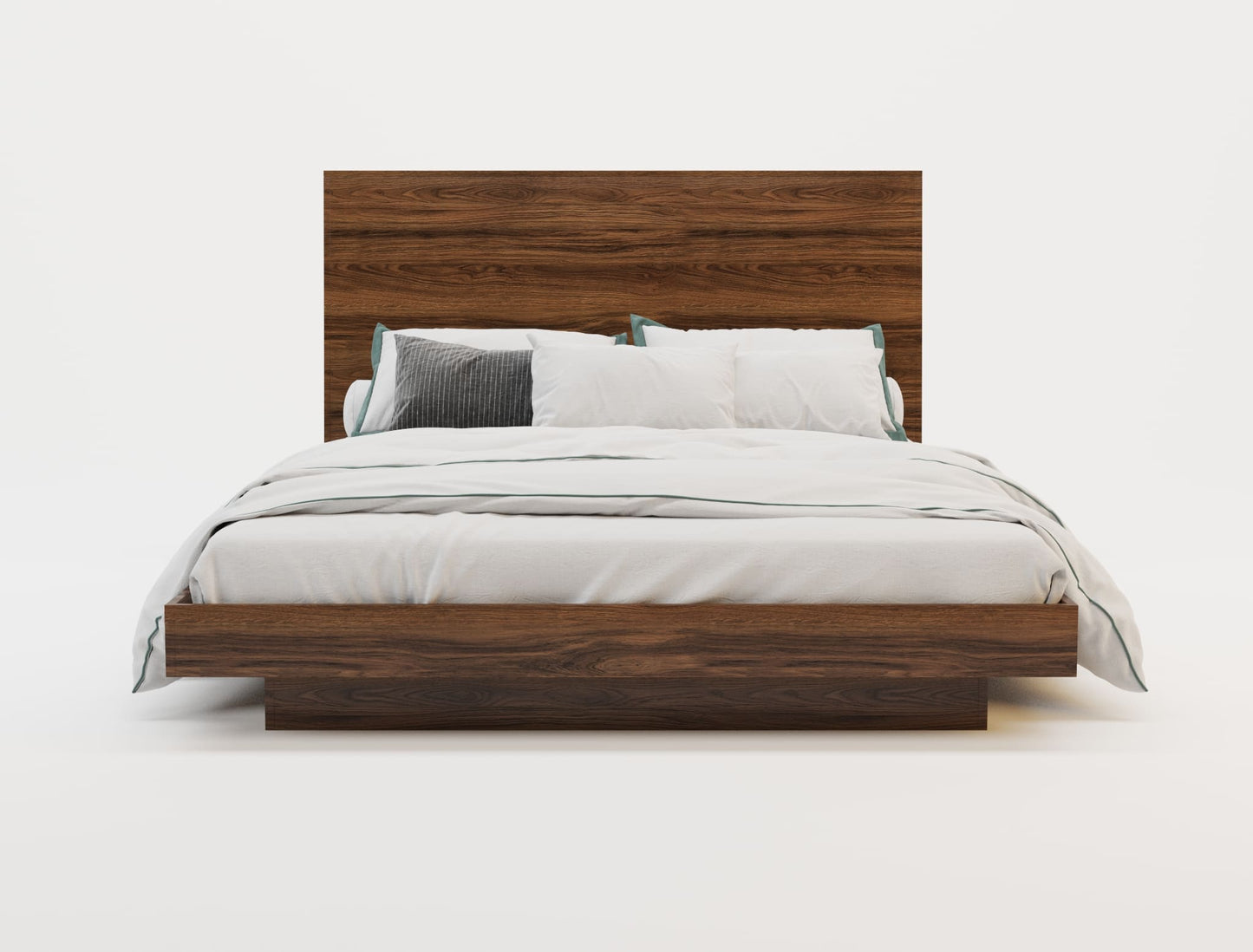 Altair Wooden Walnut Bed Frame