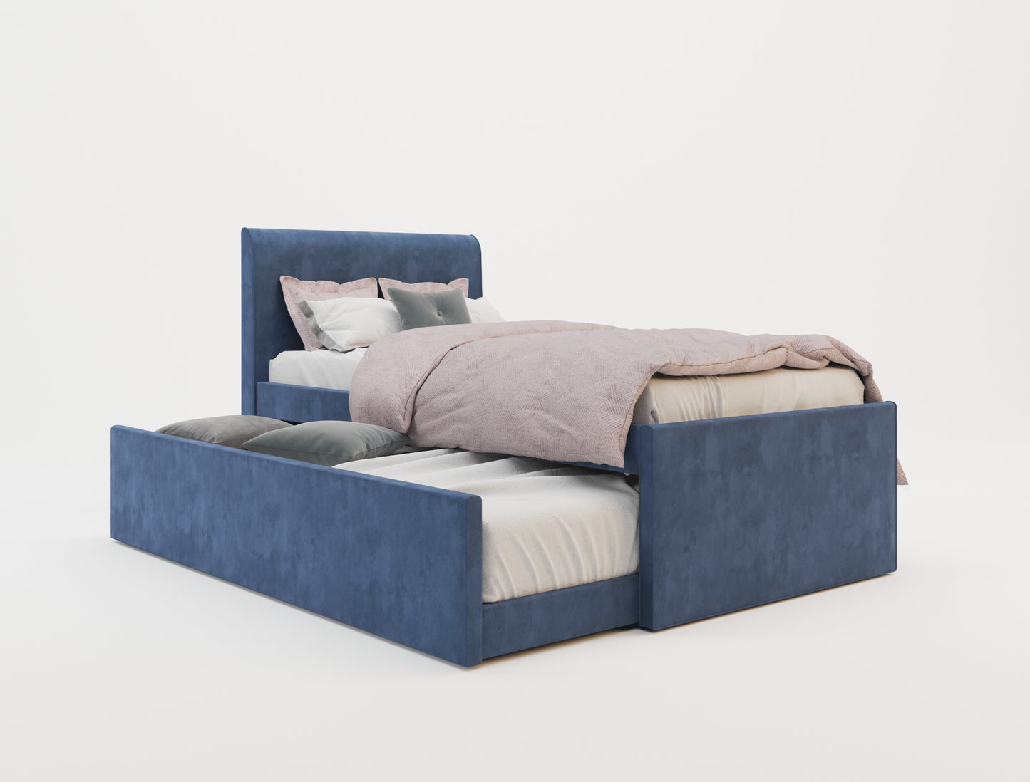Selina Blue Velvet Trundle