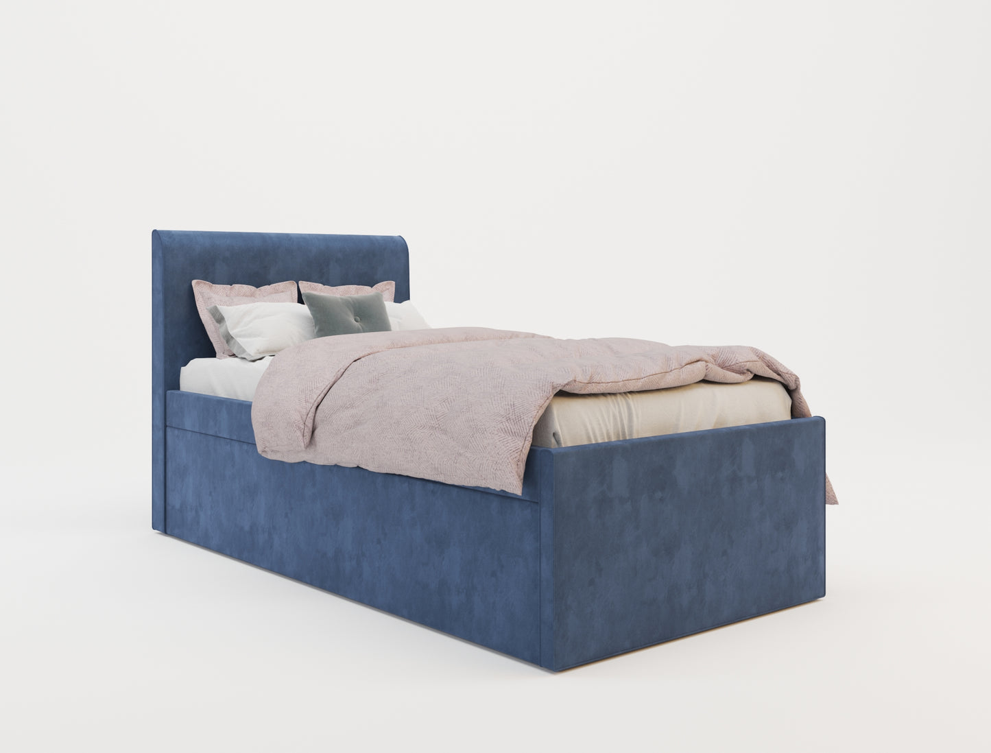 Selina Blue Velvet Trundle