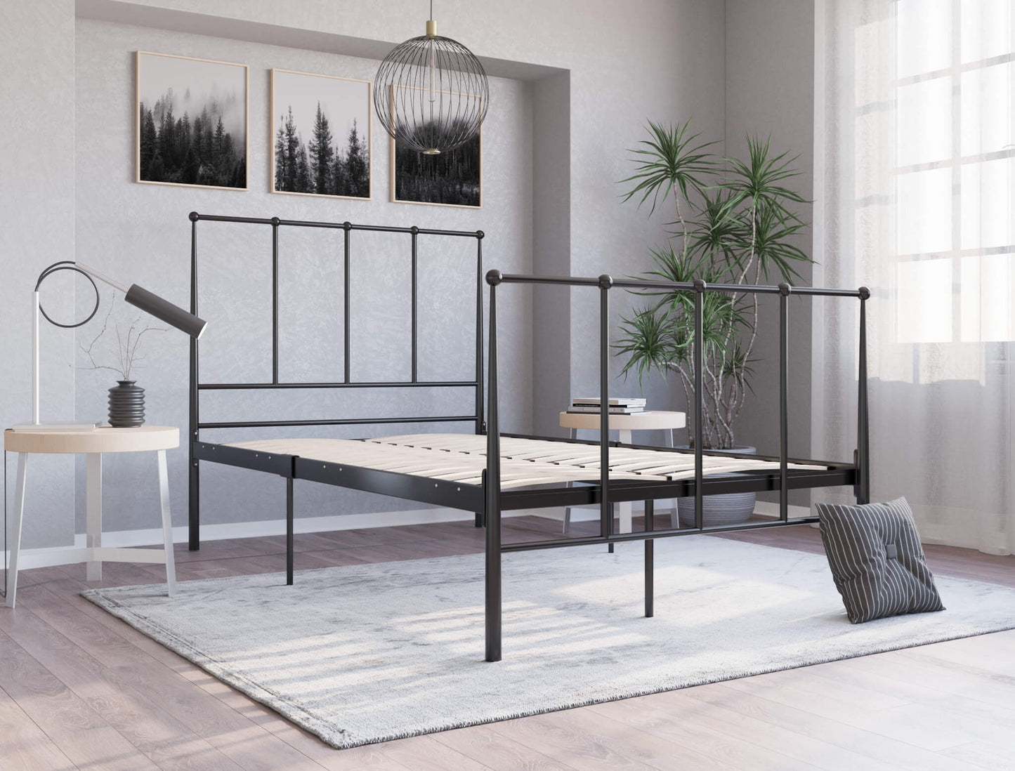 Kendall Black Metal Bed Frame