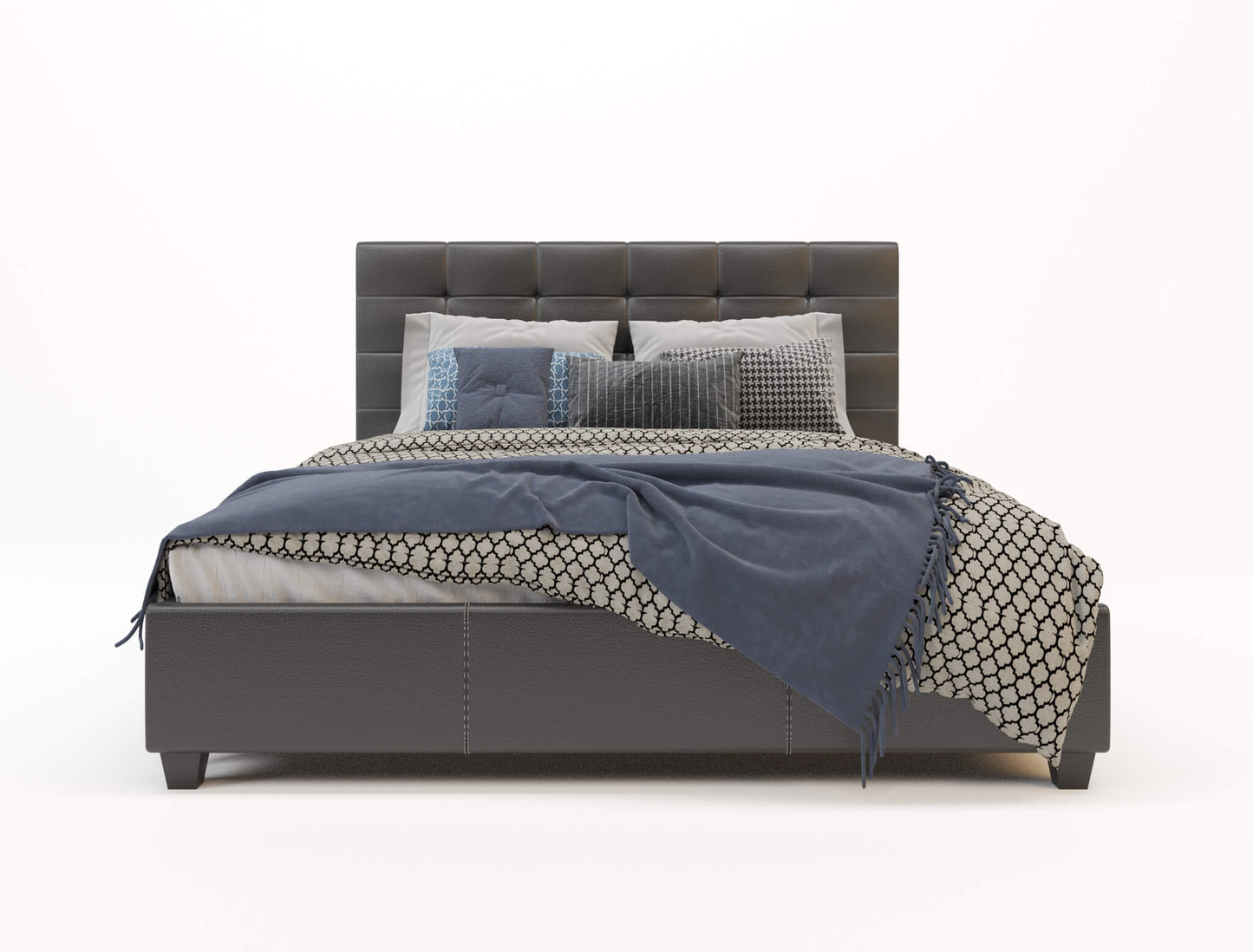 Paris Black Faux Leather Bed Frame