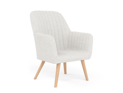 Addison White Sherpa Armchair