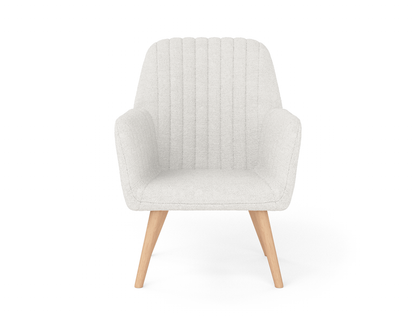 Addison White Sherpa Armchair