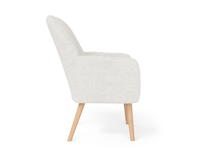 Addison White Sherpa Armchair