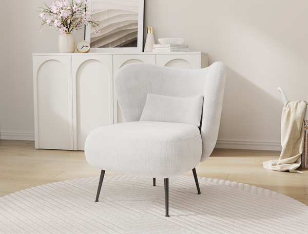 Ryder Beige Corduroy Velvet Armchair