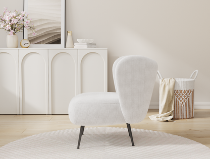 Ryder Beige Corduroy Velvet Armchair