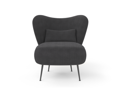 Ryder Charcoal Corduroy Velvet Armchair