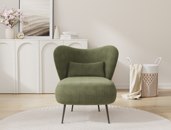 Ryder Green Corduroy Velvet Armchair