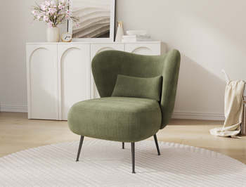 Ryder Green Corduroy Velvet Armchair