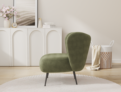 Ryder Green Corduroy Velvet Armchair